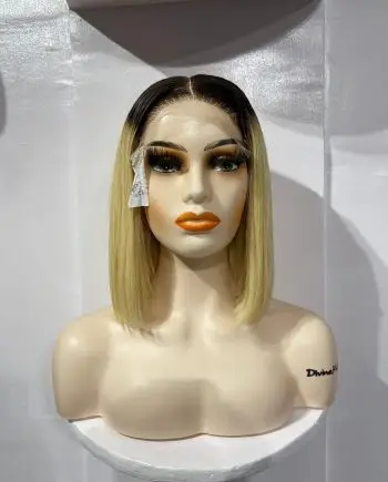 10 inches blonde bone straight human hair wig in Nigeria