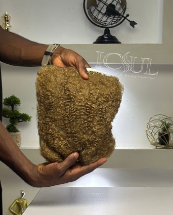 Premium Afro Kinky Bulk Hair Colour 27 Honey Blonde for Invisible Locs, Twists and Wig Making