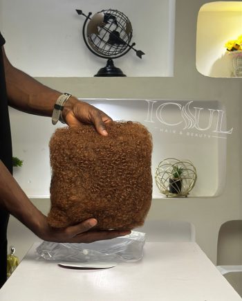 Premium Afro Kinky Bulk Hair Colour 30 Light Auburn Brown for Invisible Locs, Twists and Wig Making